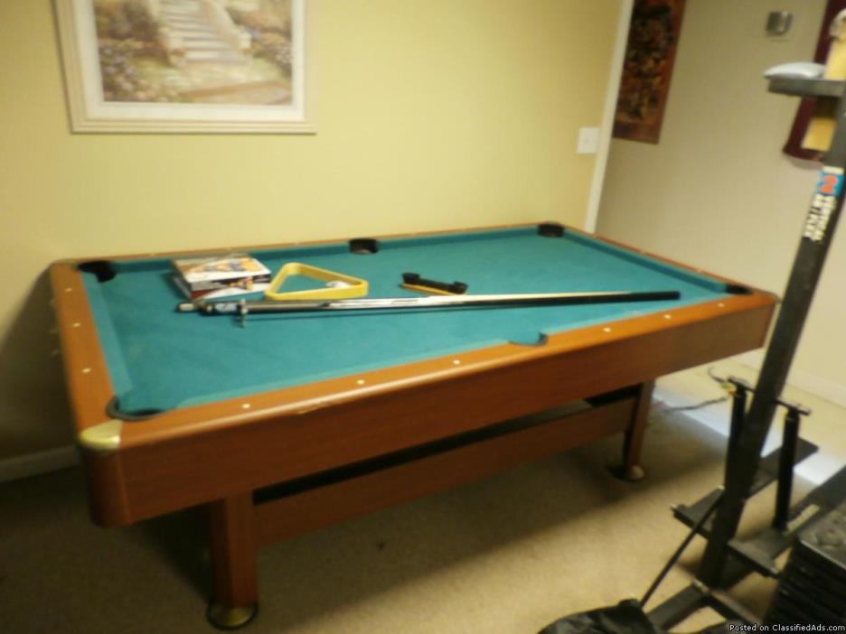 Pool table and weight system, 1