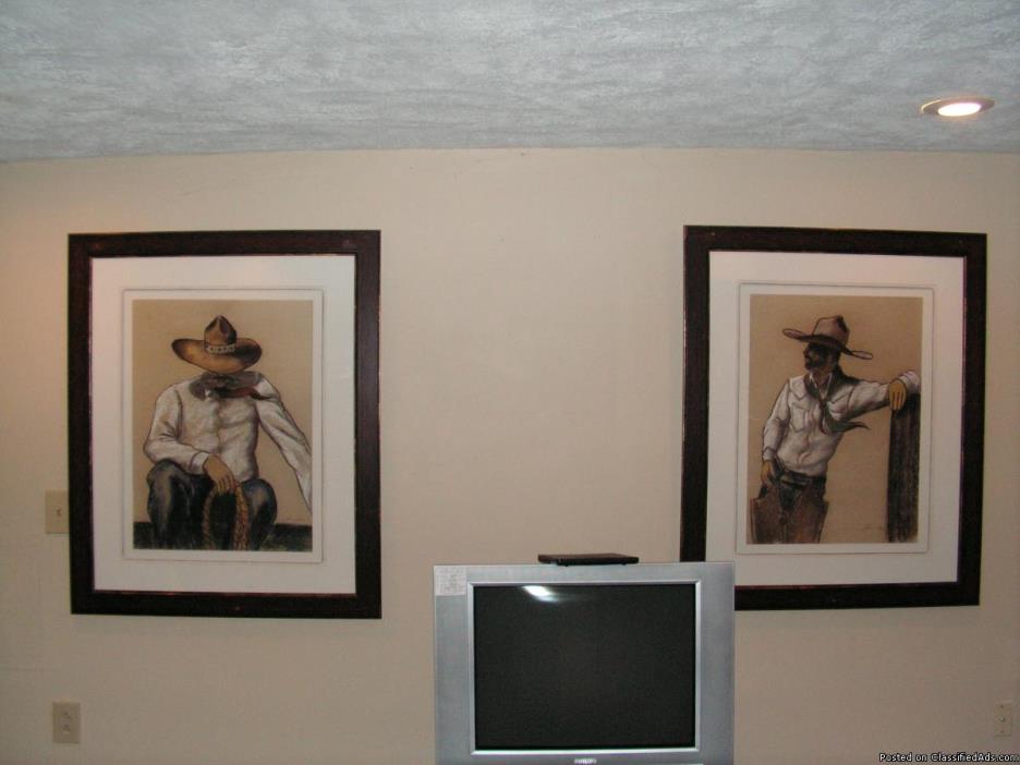Original Chalk Pictures of Mexican Charros, 0