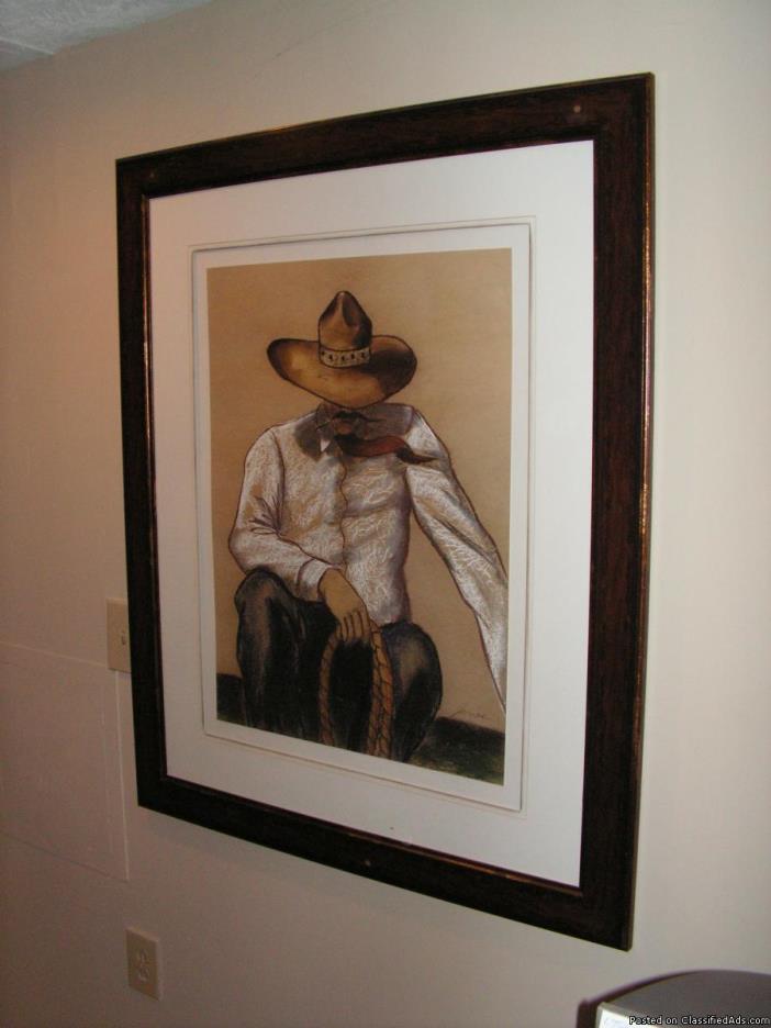 Original Chalk Pictures of Mexican Charros, 1