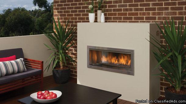 NEW OUTDOOR GAS FIREPLACE, Modern Linear Design, VentFree FREE Install, 2