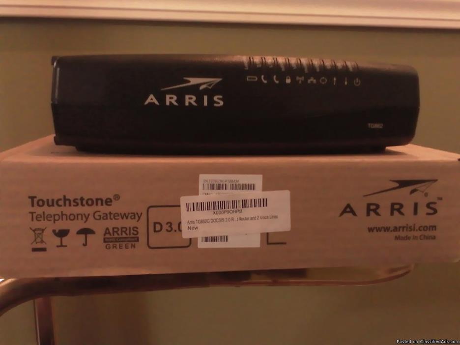 Arris TG862G Residential 4 Port Wifi Router, 0