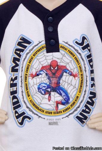 Marvel Spider Man Short Set (2 PC), Size 2T, 3T, logo on shirt, Navy shorts, 1