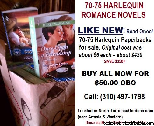 70-75 HARLEQUIN ROMANCE NOVELS - Paperback - LIKE NEW! $50, 0