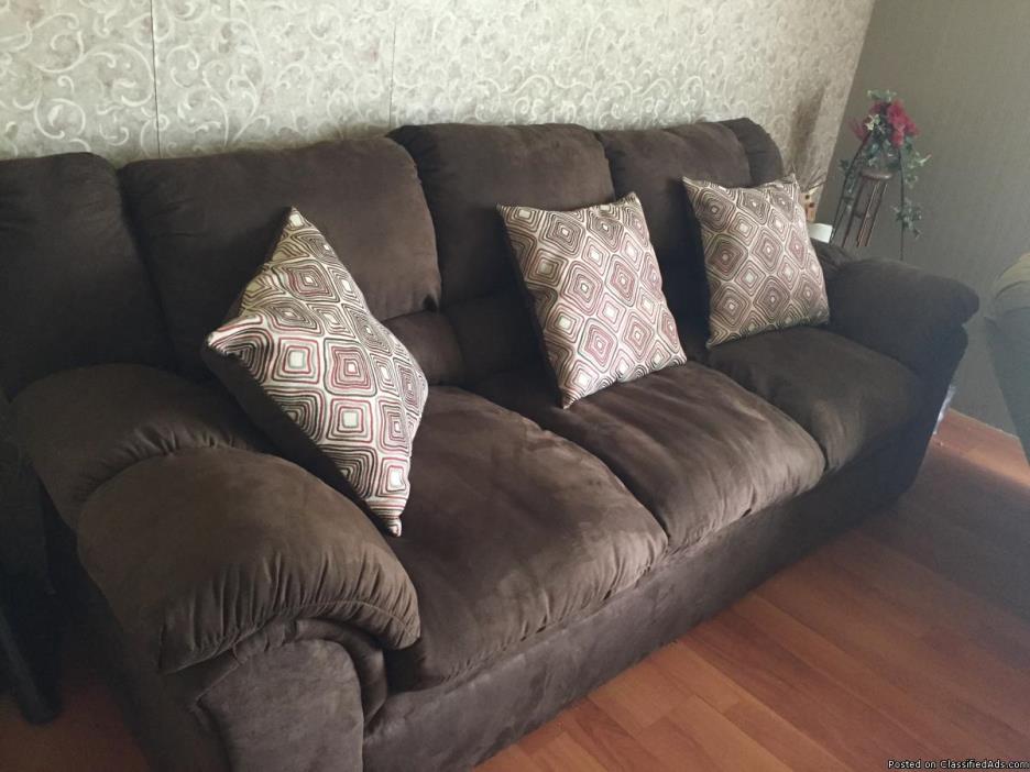 Brand new Chocolate Couch and Loveseat, 0