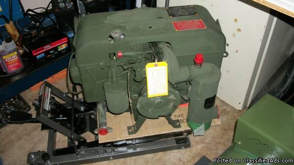 Military Twin 42 cu in engine NOS, parts