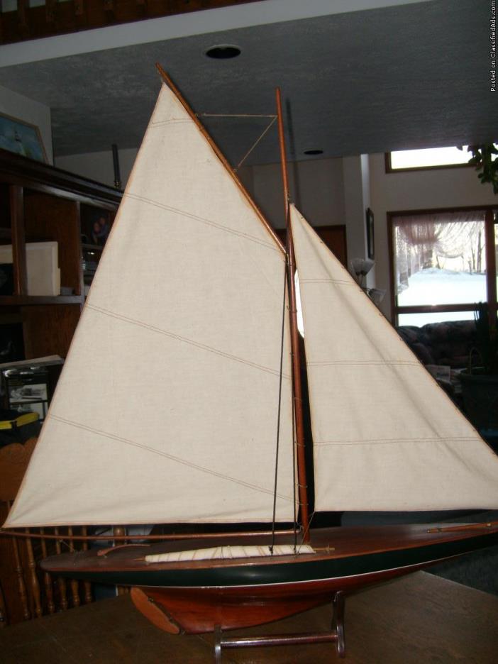 Handcrafted America's Cup Yacht Replica, 1