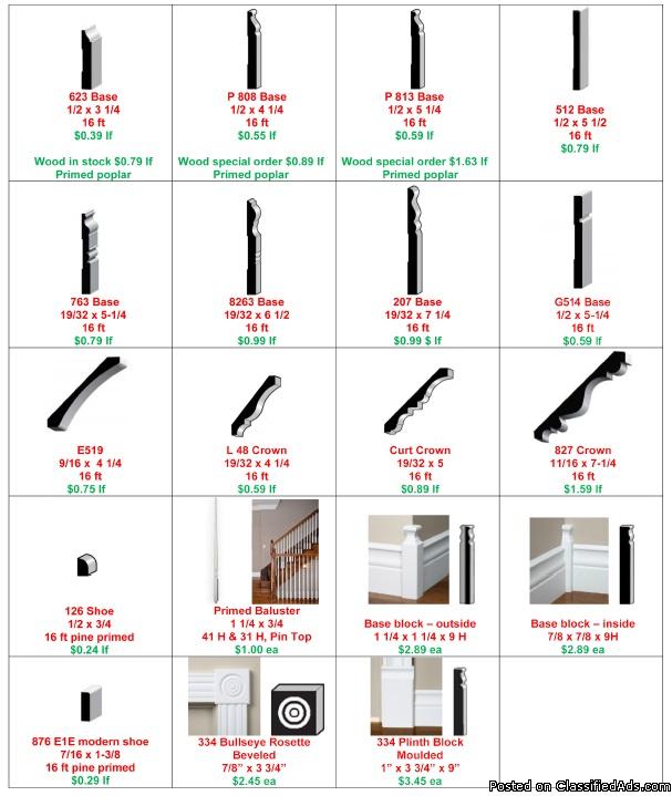 Casing, Crown Molding at Great prices