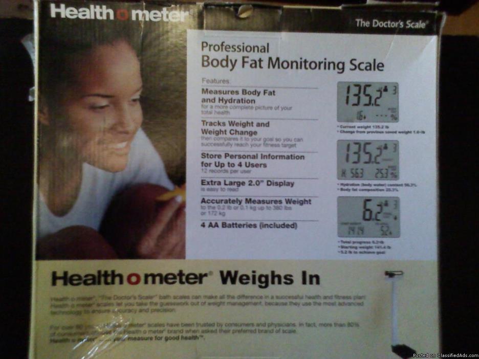 NEW Health o Meter Measures Body Fat and Hydration, 1