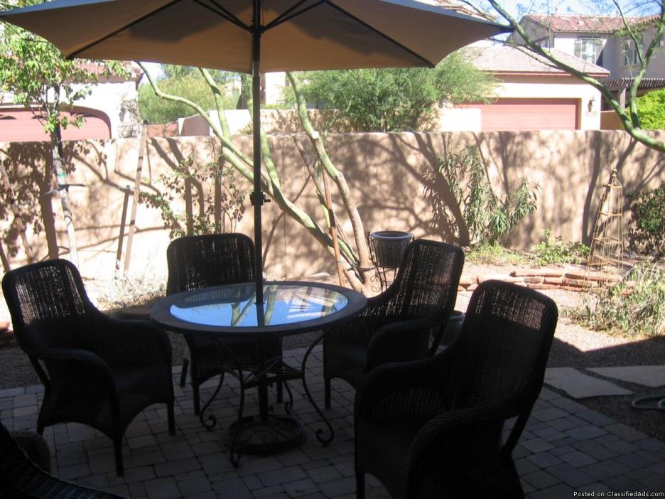 Outdoor furniture, black wicker set (6 pces), 1