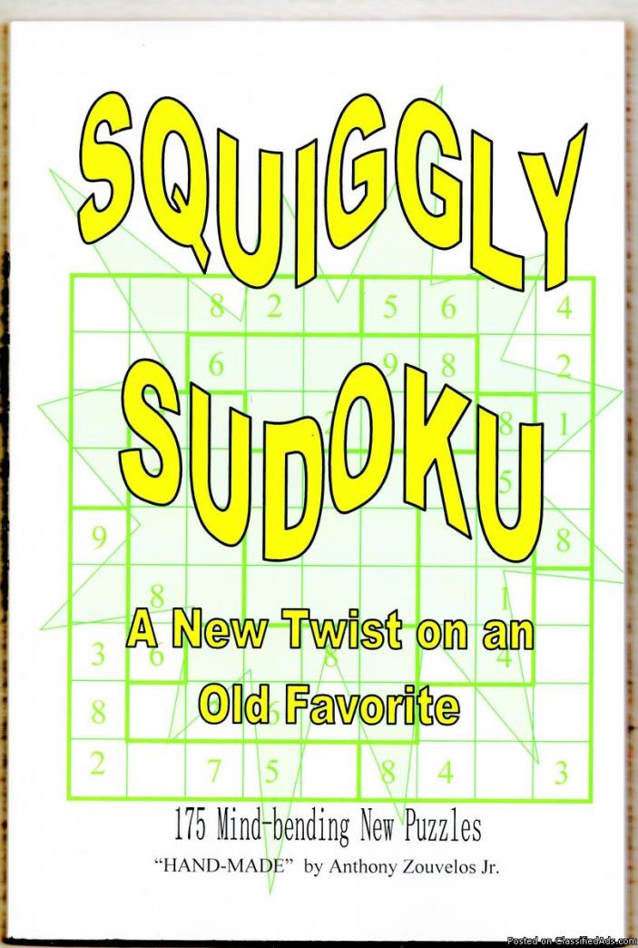 Squiggly Sudoku Book 2016 by Anthony Zouvelos