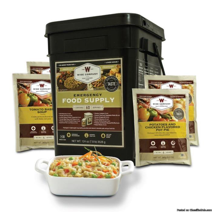 WISE COMPANY EMERGENCY FOOD SUPPLY: 60 SERVING ENTREES, 0