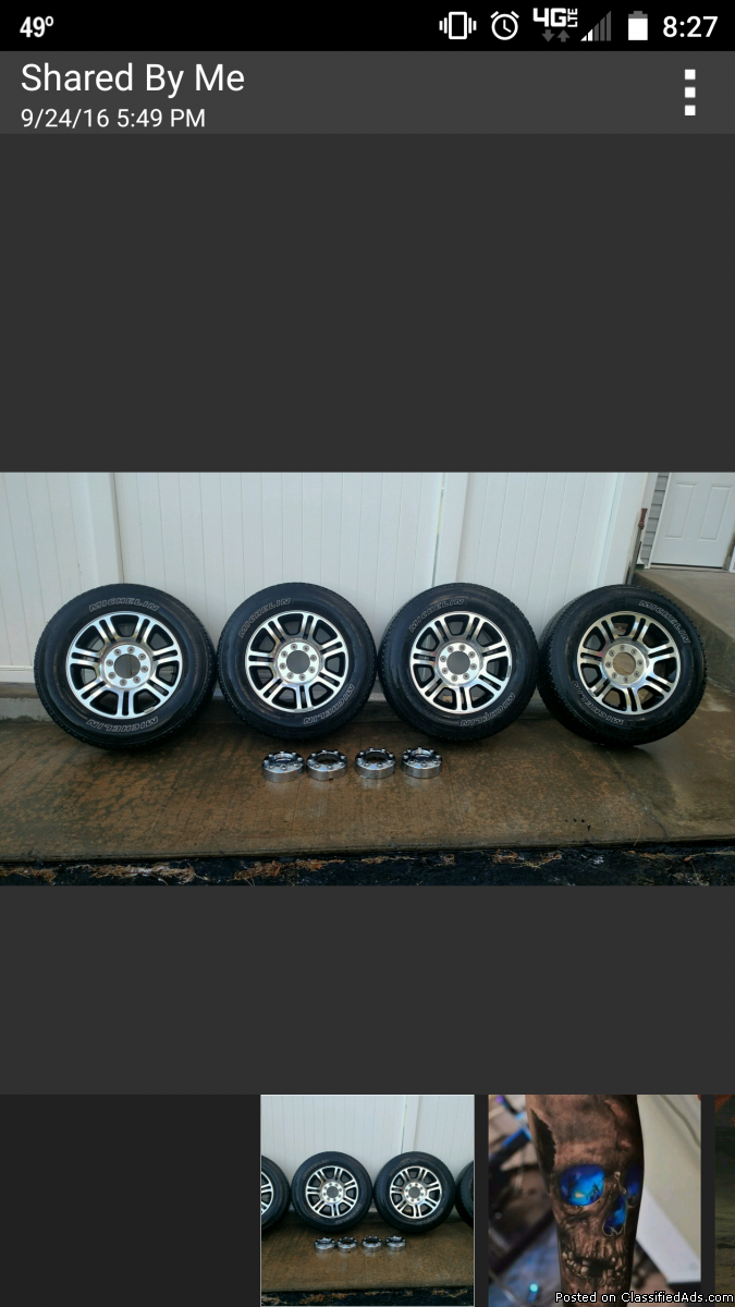 2013 F250 platinum wheels and tires, 0