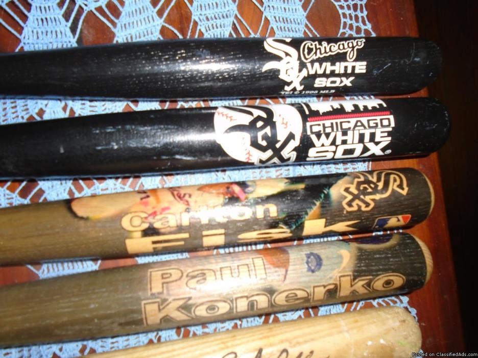 Lot of 6 Miniature Chicago White Sox Bats, 1