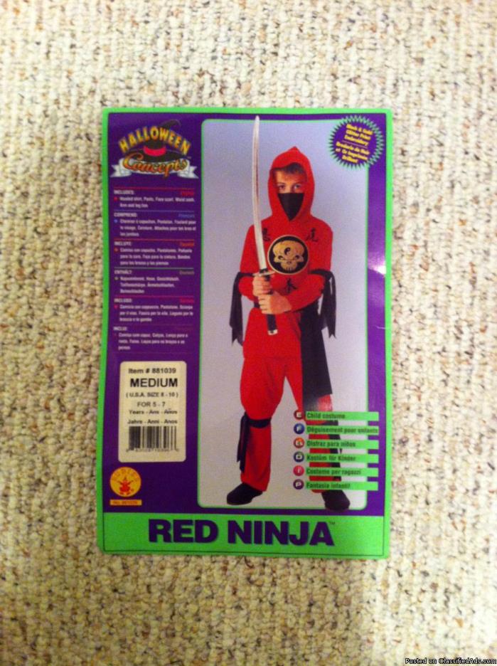 Halloween Red Ninja Costume., 0