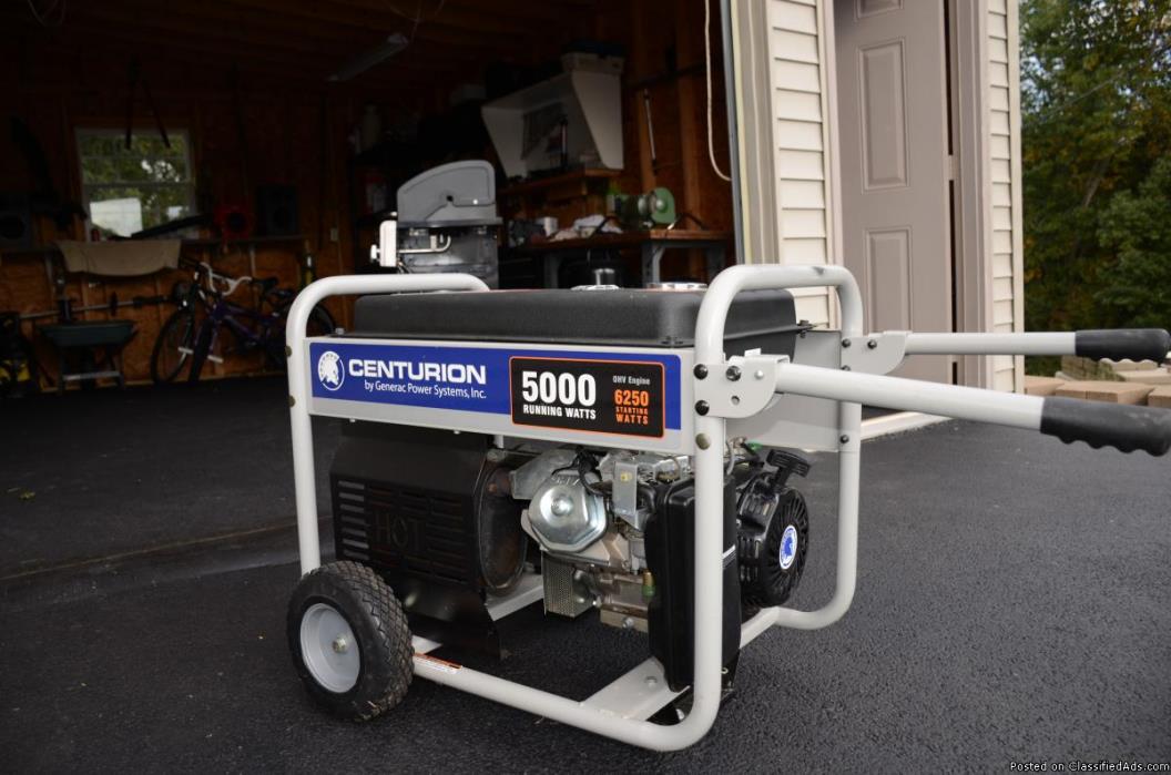 Centurion 5,000 watt generator, 2