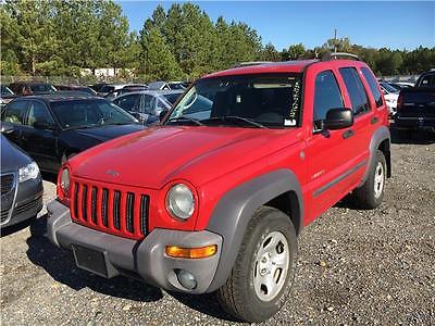 2004 Jeep Liberty Sport Red  Manual V6 Cylinder Engine 3.7L/226 Call Mark 301-503-5309