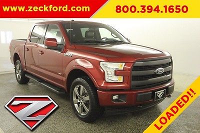 2017 Ford F-150 Lariat 4x4 3.5 EcoBoost Automatic 4WD Leather Seats Heated Navigation Tow Pack Reverse Cam