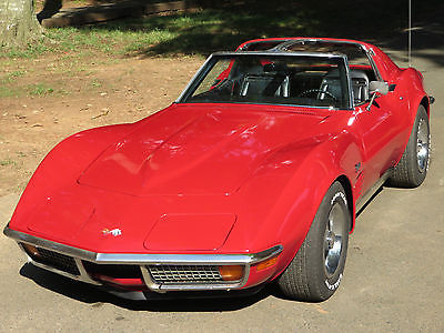 1972 Chevrolet Corvette Coupe 1972 Chevrolet Corvette Red Numbers Matching 350 A/C P/W Auto Black Leather