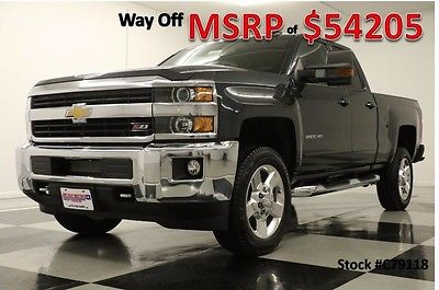 2017 Chevrolet Silverado 2500 HD MSRP$54205 4X4 LT GPS Leather Graphite Double  New 2500HD 6.0L V8 Navigation Heated Leather Cab Gray Extended 16 15 2016 17