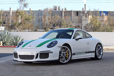 2016 Porsche 911  2016 Porsche 911R in White Green Stripes / Only 542 Miles / 991 911-R 911 R