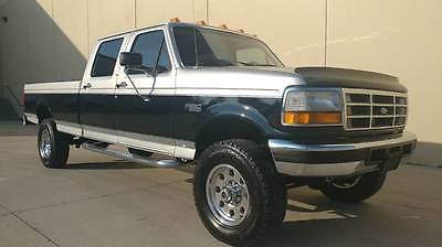 1996 Ford F-350  CLEAN 1996 FORD F350 CREW CAB 4X4 5 SPEED BLACK LEATHER 7.3 POWERSTROKE DIESEL