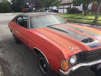 1972 Chevrolet Chevelle 2 DOOR HARDTOP 1972 chevelle ss 454 m 22 rock crusher 4 speed bench seat car all numb matching