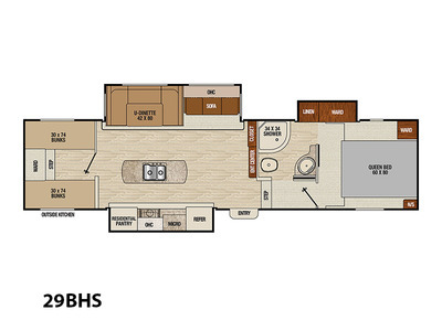 2017 Coachmen Chaparral Lite 29BHS