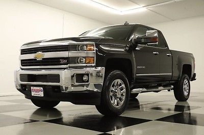 2015 Chevrolet Silverado 2500 HD 4X4 LTZ GPS Diesel Leather Black Double 4WD Like New 2500HD 6.6 Duramax Navigation Heated Cooled Seats 16 17 2016 15 Ext Cab