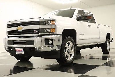 2015 Chevrolet Silverado 2500 HD 4X4 LTZ Z71 GPS Leather Long Bed White Crew New 2500HD Navigation Heated Cooled Seats 16 17 2016 15 Cab 6.0L V8 20 Rims 4WD