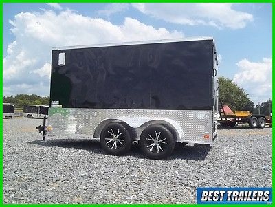 2017 gold series 7 x 12 enclosed double motorcycle trailer cargo 7x12 new v nose