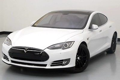 2013 Tesla Model S  2013 Tesla Model S P85 Performance Pano Roof White Used Electric