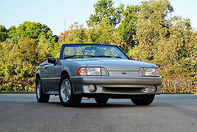 1991 Ford Mustang  NICE ORIGINAL LOW MILE GT 5.0 CONVERTIBLE TITANIUM FROST