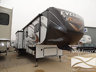 2014 4100 King Cyclone 12' Garage 3 Slides, Fully Loaded, Awning Toppers-$306/mo