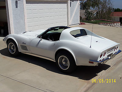 Chevrolet : Corvette LS5 1971 chevrolet corvette coupe 454 ls 5 white w black interior full power air