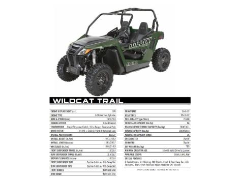 2014 Arctic Cat Wildcat TRAIL