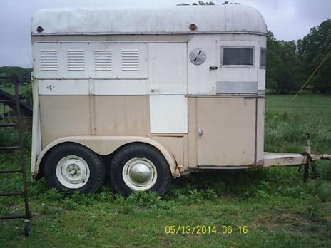 1968 Miley two horse bumper pull trailer, extra tall, great shape,