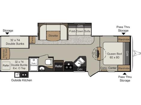 2015 Keystone Rv PASSPORT 2920BH TRAVEL TRAILER