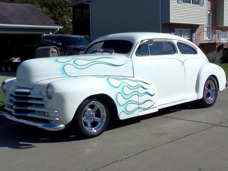 1948 Chevrolet Fleetline V8 White & Blue Auto 33k Mi