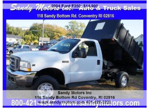 Ford F350 10-Cylinder White Dump Body Ready to Work