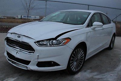 Ford : Fusion Titanium 2015 ford fusion titanium damaged rebuilder loaded w options priced to sell l k