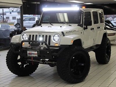 Jeep : Wrangler Rubicon Red Leather Rough Country Lift Kicker Sound 22's Unlimited Rubicon Red Leather Rough Country Lift Kicker Sound 22's