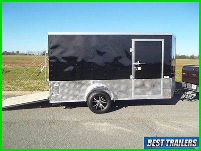 2016 6x12 single motorcycle pkg New enclosed bike trailer cargo 6 x 12 sport
