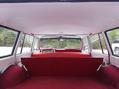 Ford : Falcon Base 1962 1963 ford falcon station wagon 6 cyl auto white red interior fun driver