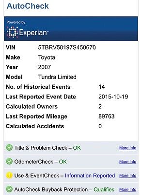 Toyota : Tundra Limited Crew Cab Pickup 4-Door 2007 toyota tundra limited 4 x 2 89 k