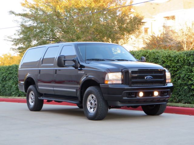 Ford : Excursion 4x4 DIESEL! 1 owner limited 7.3 l 4 x 4 quad seats 3 rd row tv dvd sunroof 95 k low miles mint
