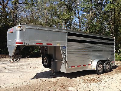 ALUMINUM 16' G/N - CAN BE USED AS A HORSE, STOCK OR CARGO TRAILER. LIKE NEW !