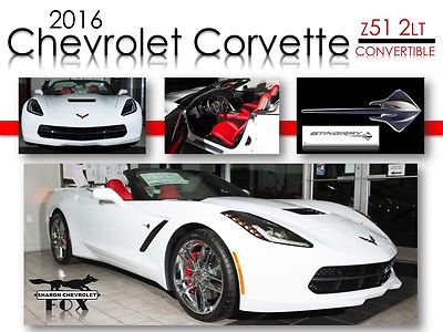 Chevrolet : Corvette Z51 2LT Brand New 2016 Chevrolet CORVETTE STINGRAY CONVERTIBLE Z51 2LT Automatic WHITE