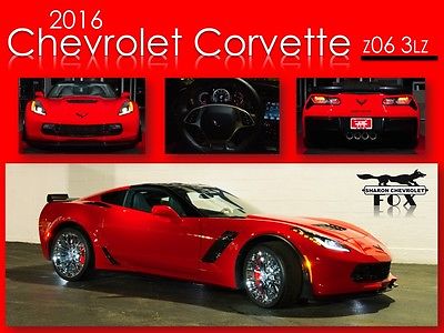 Chevrolet : Corvette 3LZ Brand New 2016 CHEVROLET CORVETTE Coupe Z06 3LZ Torch Red AUTOMATIC 6.2 Liter