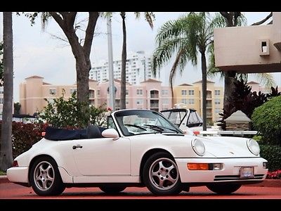 Porsche : 911 Carrera Cabriolet WHITE ONLY 54K MILES 1992 $437.00 A MONTH CONVERTIBLE BLUE LEATHER