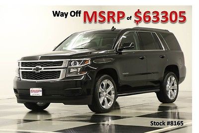 Chevrolet : Tahoe MSRP$63305 4X4 DVD LT Sunroof GPS Leather Black 4WD New Heated Seats Navigation Player Camera 14 15 16 22 In Chrome Rims Captains